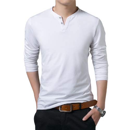 Men's Regular Fit Full Sleeve Solid Cotton Henley T-Shirt-image-13