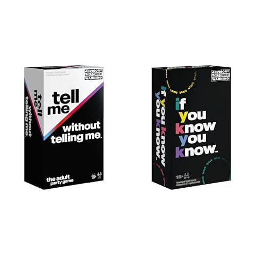 Tell Me Without Telling Me & IYKYK Adult Party Card Games Bundle - 2 Fun Games for Bachelorette Parties, College & Game Night - Ages 18+, 2-10 Players