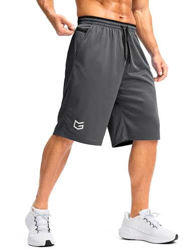 Image of G Gradual Men's Long Basketball Gym Shorts 9 inch /11 inch with Pockets