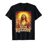 Easter He is Rizzin Christian Religious Boys Kids Men Teen T-Shirt