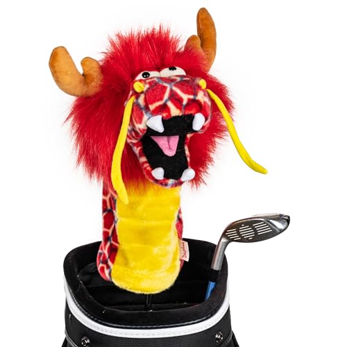 Daphne's Headcovers Red Dragon Driver Headcover | Premium Driver Headcovers | Funny Golf Club Covers | Stylish Protection for Your Clubs | Men's Golf Gear | Driver Headcover for Men and Women by Daphne's Headcovers - Used condition - US$17.79