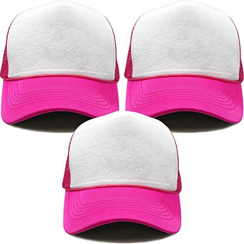 Image of Funky Junque Foam Trucker Hat, Trucker Hats for Women & Men - Blank Adjustable Snapback Mesh Back Baseball Cap