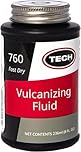TECH Chem. Vulcanising Solution, Rubber Cement, Adhesive Tyre Repair 235 ml with Brush Lid, Fast Drying