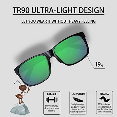 MAXJULI Polarized Sunglasses for Big Heads Men Women (FIT M/L,NOT FIT XXL),Ultra Light and Thin 81053