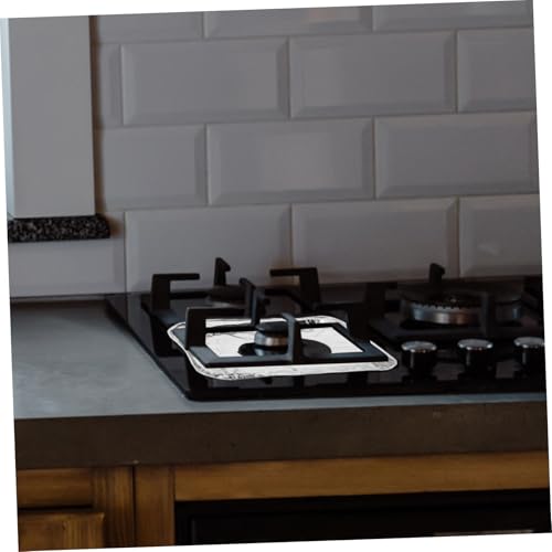 BUGUUYO 10 Stück Einweg Aluminium Herdabdeckungen 9X9 Zoll Gasherd Schutzplatten Mit Ölresistenter Oberfläche Für Einfache Reinigung Und Schutz Von Gasbrennern