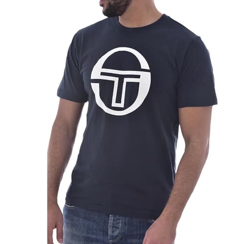 T-Shirt Marine Homme Stadium Sergio Tacchini anti deformation col rond