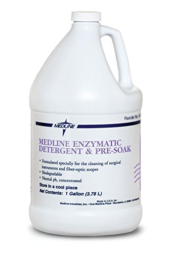 Medline MDS88000B9 Dual-Enzymatic Surgical Instrument Detergent and Presoak, 1 gal (Pack of 4)