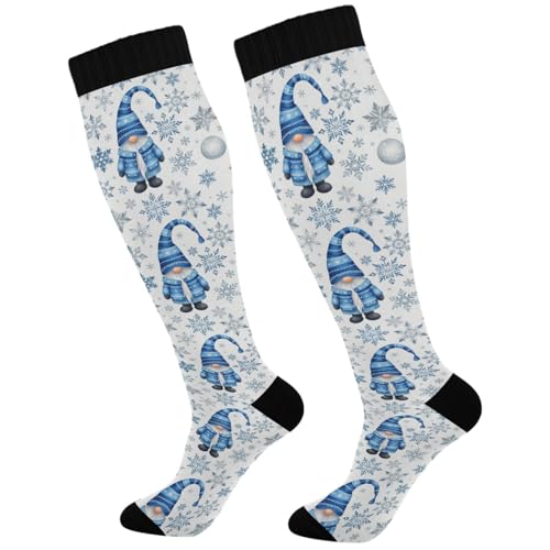 Image of Pigsaly Womens Compression Socks Yellow Stars Funny Brown Capybara Knee High Socks Athletic Tube Sock Outdoor Sport Socks