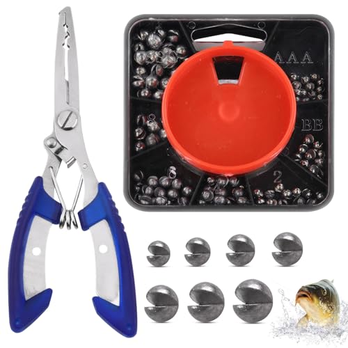 HUAEDNWKYI Accesorios de Pesca con Caja de Pesca - Leurre Peche y Plomos Pesca, Conjunto Multifuncional de 179 Piezas Para el Amante de la Pesca