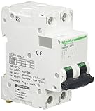 Número de polos: 2P Schneider Electric A9N61532 C60H Interruptor Automático Especial de CC, 500V, 2P, 20A, Curva C, Blanco