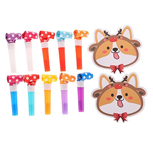 Toyvian 10 Juegos Dragón De Dibujos Animados Silbando Para Fiestas De Cumpleaños Matracas Divertidos Para Fiesta De Cumpleaños Corgi Pitos Infantiles