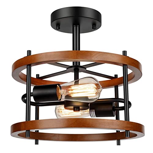 Hanging lumière industrielle noire 5 lumières lustre de plafond style ferme rétro