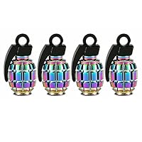 4 Pièces En Métal Schrader Bouchons De Valve De Pneu Vélo Moto Cache