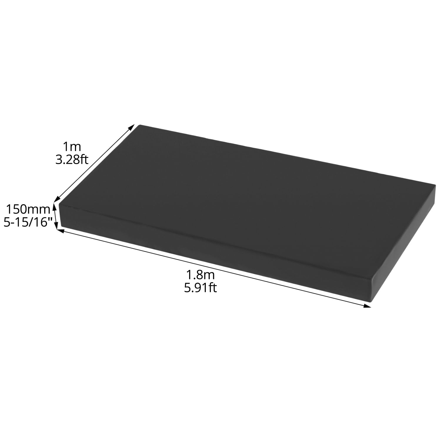 Pokrowiec na meble ogrodowe QWORK® 180x100x15cm na stół - wodoodporny i odporny na promieniowanie UV pokrowiec ochronny wykonany z tkaniny Oxford 420D