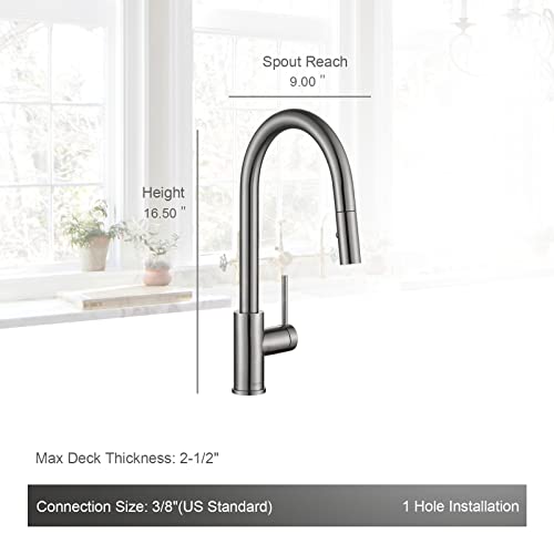 Aguastella As52Ss Stainless Steel Kitchen Sink Faucet With Pull Down Sprayer Single Handle #TOP1