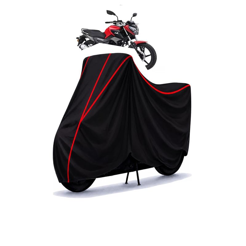 Image of TVS Raider 125 Water Resistant Bike Cover for All Motorcycles & Rain | Heavy Duty Taffeta Fabric | UV Protection, Dustproof, Scratchproof | All Weather Two Wheeler Body Cover with Elastic Bottom