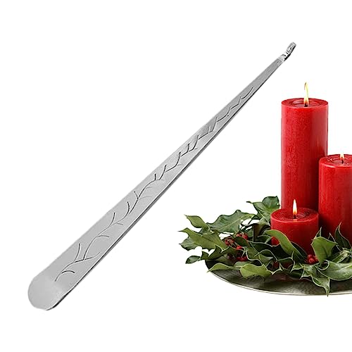 fanelod Spegni Candela, Estintore per Candele in Acciaio Inossidabile con e spegnifiamma, Spegni Fiamma in Acciaio Inossidabile, soffiatore di Candele con Manico Lungo, Acciaio