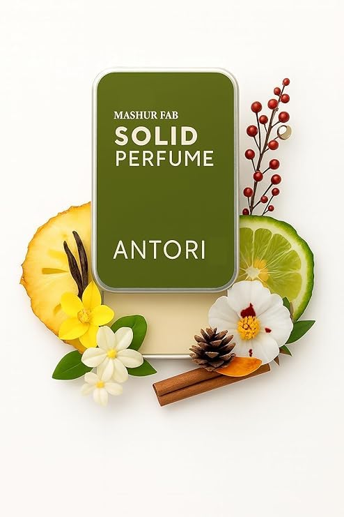 Image of Plant-Based Solid Perfume - Alcohol-Free Oud & Nomade - Non-Oily, Powerful Natural Scent for All Genders (ANTORI)