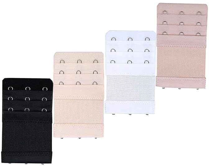Pack of 4 Women’s Bra Extenders 3 Hook | Soft Stretch Bra Extension Strap | Comfortable Adjustable Bra Band Expander for Tight Bras, Pregnancy, Weight Gain & Daily Wear-image-13