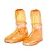 Produktbild dontdo 1 Paar wiederverwendbare Überschuhe für den Außenbereich, wasserdicht, rutschfest, Überschuhe, PVC, Silikon, Orange, Large