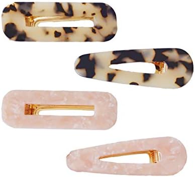 Resin Hair Clips, hair barrettes, Tortoise Leopard Print Hair clips hair barrettes for women for 4 pack (Women Accessories)