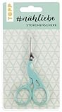  #nähliebe Storchenschere Mint: Lackierte Handarbeitsschere im Storchen-Design