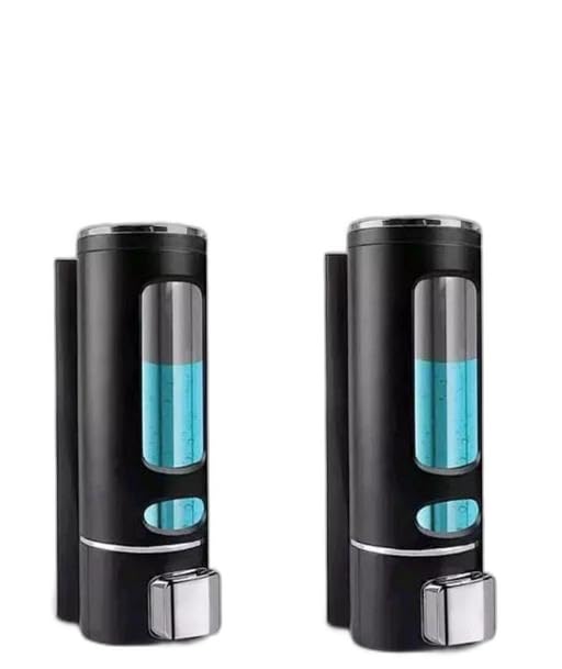ABS Plastic Wall Mounted Soap Shampoo Conditioner Hand Wash Gel Dispenser Liquid Soap Sanitizer Dispenser for Bathroom Basin Kitchen Sink 350 Ml Pack of 2-picture-30