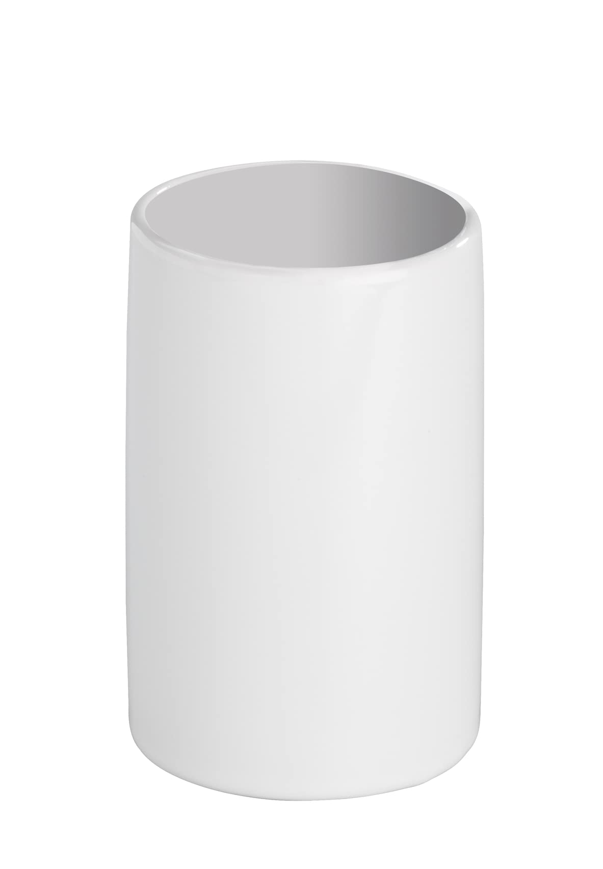 Wenko 19297100 Toothbrush Tumbler Polaris White, Ceramic, 7.5 x 11.2 x 7.5 cm, White