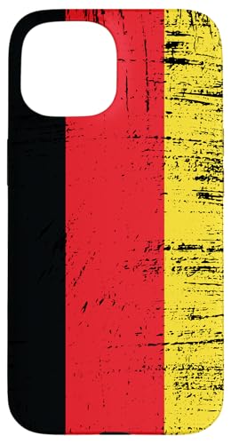 アンティーク調 ドイツ バナー ファン ドイツ 国旗 レトロ ヴィンテージ スマホケース iPhone 15 用
