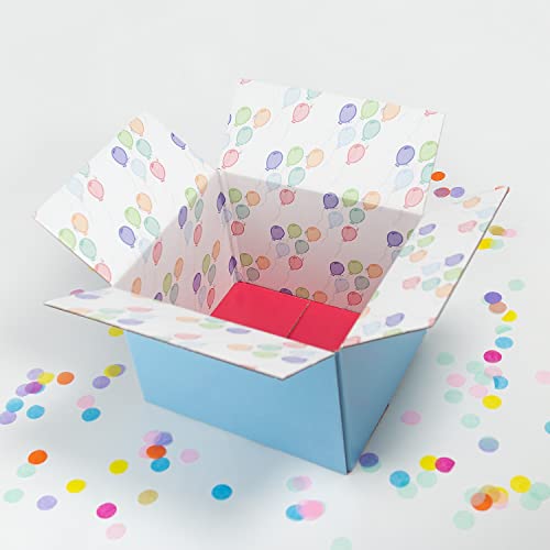 Image of Great Papers! GiftIn Corrugated Shipping Box, Balloon Design, Care Package, for Gifts, Small Business, Weddings, and Classroom, 2 Pack (2022026)