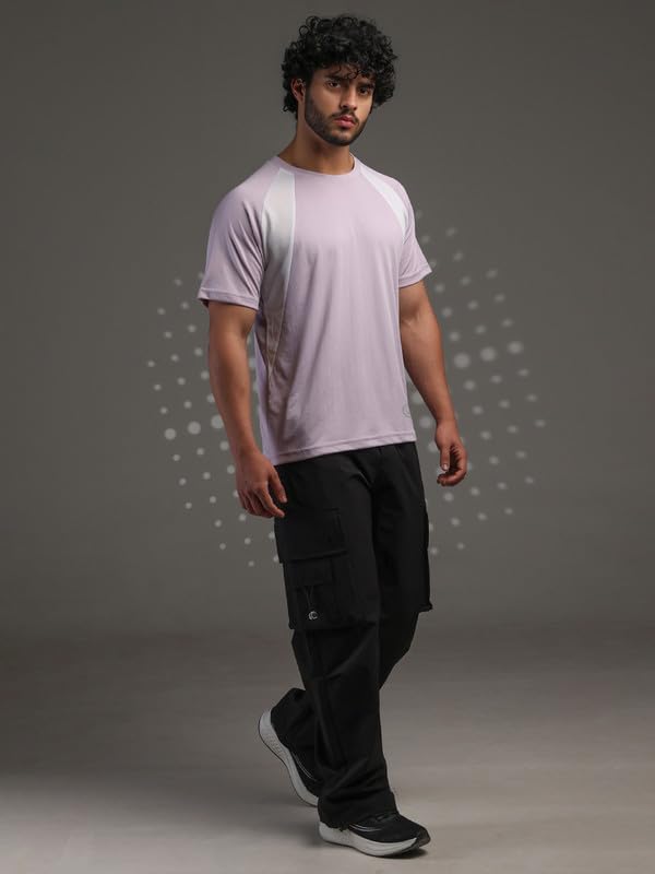 Image of CHKOKKO Gym Tshirt for Men Workout Regular Fit Sports Activewear Man Tshirts with Round Crew Neck and Half Sleeves for Yoga Running&Outdoor Activities