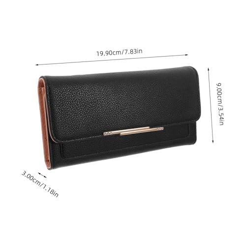 Pu Leather Trifold Wallet for Women Long Clutch with Multiple Card Slots Stylish and Durable Design for Organizing Cash and Essentials2
