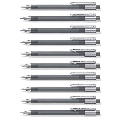 Staedtler Graphite - Portaminas de 0.5 mm, color gris, paquete de 10...