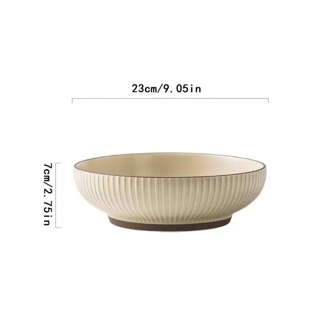 Sałatki do kuchni Ceramiczna salaterka Duża zupa Miska na makaron Gospodarstwo domowe Miska na sałatki owocowe Zastawa stołowa Restauracja Miska deserowa Miski na zupę (L) (A2szt L) (A2szt S)