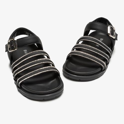 Girls Sandals Open Toe Princess Flat Sandals Strappy Summer Shoes Sequins (Toddler/Little Kid/Big Kid)2