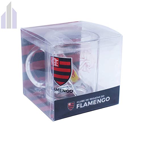 Caneca Vidro e Abridor Inox Cr Flamengo 320 Ml Mileno