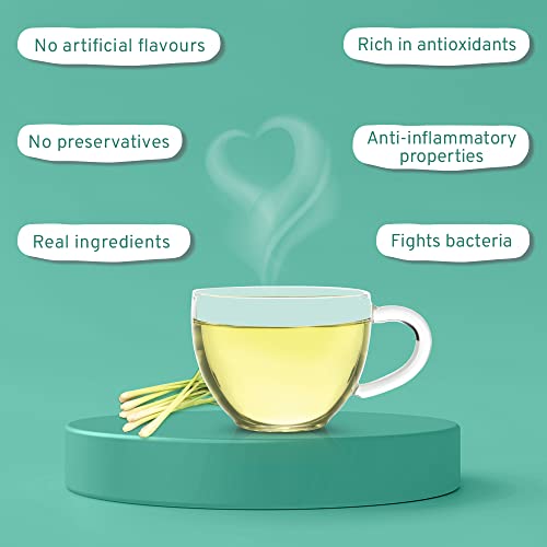 Handpick, Organic Lemongrass Tea Bags (100 Count) Non-Gmo, Caffeine Free, Usda Organic | Premium Quality Lemongrass Herbal Tea- Eco-Conscious Round Tea Bags | Brew Hot Or Iced Tea #TOP3