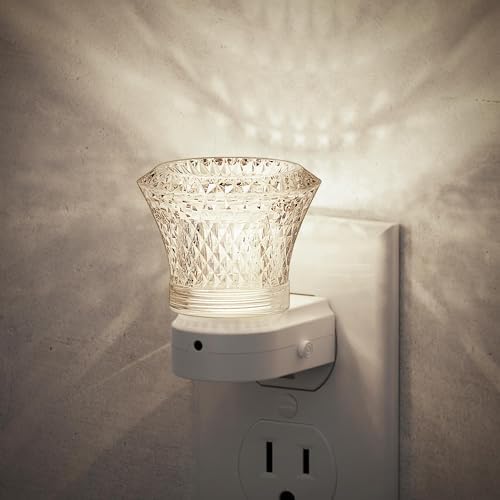 JandCase LED Night Light Plug in, Night Lights Plug into Wall [2 Pack] with Dusk to Dawn Light Sensor, 5000K Daylight White Night Light, Adjustable Brightness Nightlight for Kids Bathroom Bedroom