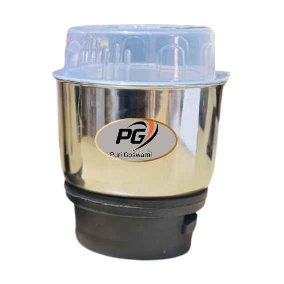 Puri Goswami Mixer grinder Chutney Jar Suitable For Bajaj, jyothi, prestige, Preethi, Sumeet, Orient, croma, Jaipan, lifelong,rico, morophy richards Fit on 2 Lock & 4 Teeth Coupler (250 ML)