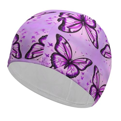 Gorro de natación Eagle Mountains de Alta Elasticidad, Antideslizante, Impermeable, para Adultos, para Cabello Largo, para Mujer