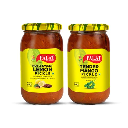 Palat Tender Mango Pickle and Hot and Sweat Lime Pickle Combo 400g