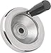 Kipp 06275-4100XCP Aluminum Disc Hand Wheel with Revolving Handle, 100 mm Diameter, 0.500