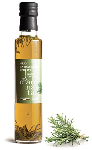 'D'Annata '. Condiment à Base D'Huile D'Olive Extra Vierge Aromatisée au Rosmarin. N 1 Bouteille Dorica 250 ML. Huile D'Olive 100% Italien