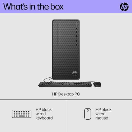 Image of HP Pavilion Desktop Computer, Intel Core i5-12400F, 8GB RAM 256GB PCIe SSD