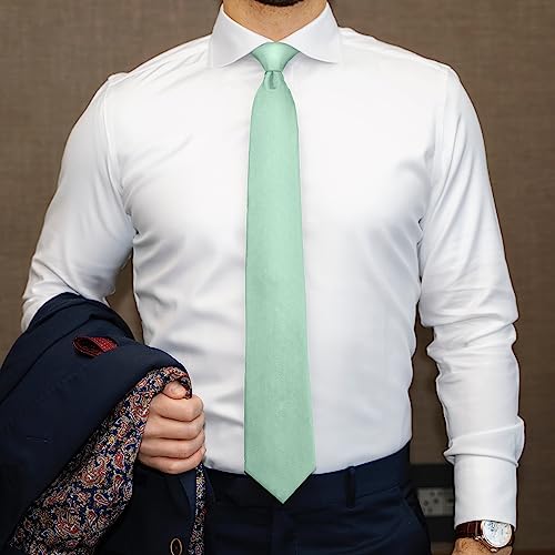Image of boxed-gifts Umo Lorenzo Mens Zipper Ties Solid Color Pre Tied Polyester Neckties for Men and Women