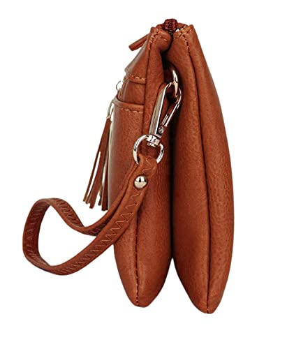 Image of Solene Women's Lightweight Multi Compartment Wristlet Clutch Wallet Crossbody Bag