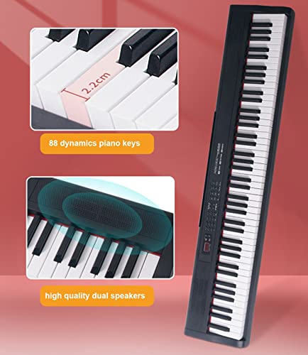 Piano numérique 88 touches pleine grandeur avec touches dynamiques clavier électrique clavier portable support de piano Bluetooth MIDI for débutants adultes enfants inclus support, pédale de sustain - Les Beatles, Paul McCartney, John Lennon, RIngo Starr, George Harrison Piano numérique 88 touches pleine grandeur avec touches dynamiques clavier électrique clavier portable support de piano Bluetooth MIDI for débutants adultes enfants inclus support, pédale de sustain – Image 6