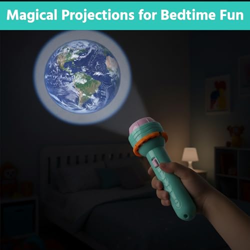 Image of Electric Projection Torch for Kids - Safe, Durable & Educational Toy Flashlight with Bright Images, Rounded Edges & Interactive Skill-Building Play - Ages 3 to 6