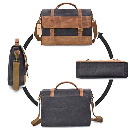 Men's 15.6 Inches Leather Laptop Bag - Image 7