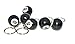 BeeSpring 8 Ball Keychain Creative Key Chain Diameter 0.98 In